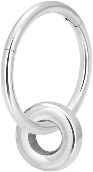 Dangle septum ring with a small circle 16G titanium septum clicker 16G/1.2mm x