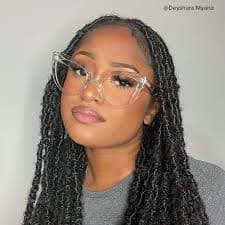Claudette Cat Eye Clear Transparent Frame Glasses
