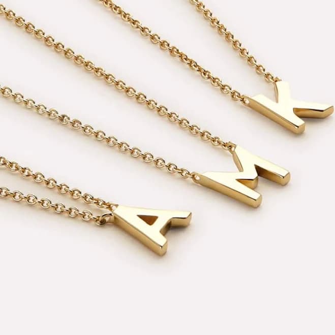 Ana Luisa Letter 14K Gold Initial Necklace Letter Necklace