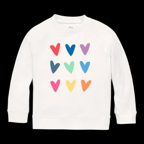 Primary Kids Rainbow Heart Sweatshirt