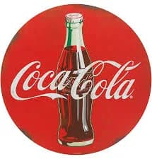 Open Road Brands Coca-Cola Classic Logo Round Metal Sign