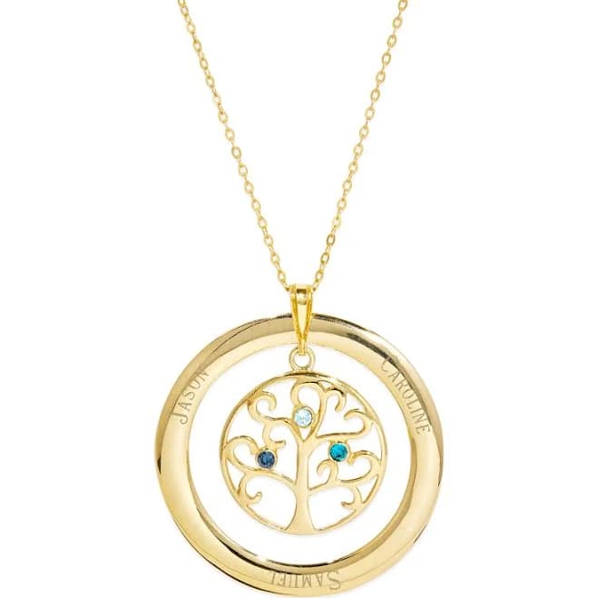 Custom 2 Stone Birthstone Necklace
