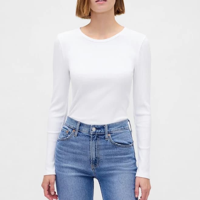 Gap Women's Modern Compact Rib Crop T-Shirt