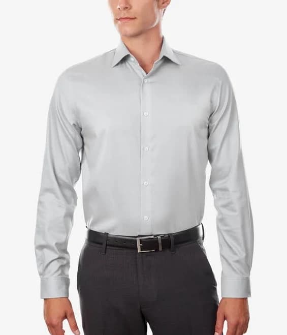 Michael Kors Men's Regular Fit Airsoft Non Iron Dress Shirt