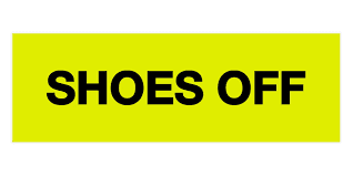 Basic Shoes Off Sign (Yellow / Black) - Large - Walmart.com