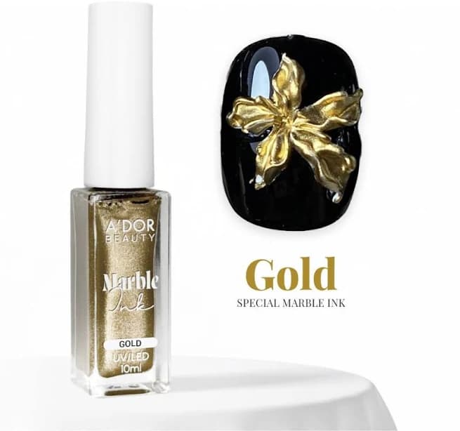 A'DOR Marble Ink - Set 12 Colors - DTK Nail Supply Gold