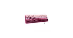 Amazon.com: UBOTIE Colorful Bluetooth 100Keys Keyboards, Wireless Compact Rainbow Gradual Colors Retro Typewriter Flexible Keyboard for Tablet, Cellphones, PC(Rosy Gradient) : Electronics