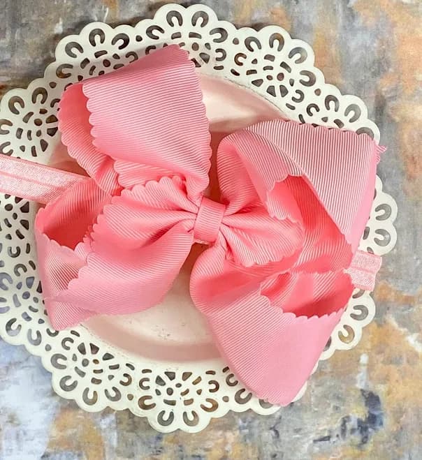 Azalea Oversize Scalloped Bow Headband