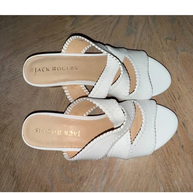 Jack Rogers Jackie Mid Wedge Leather Shoes