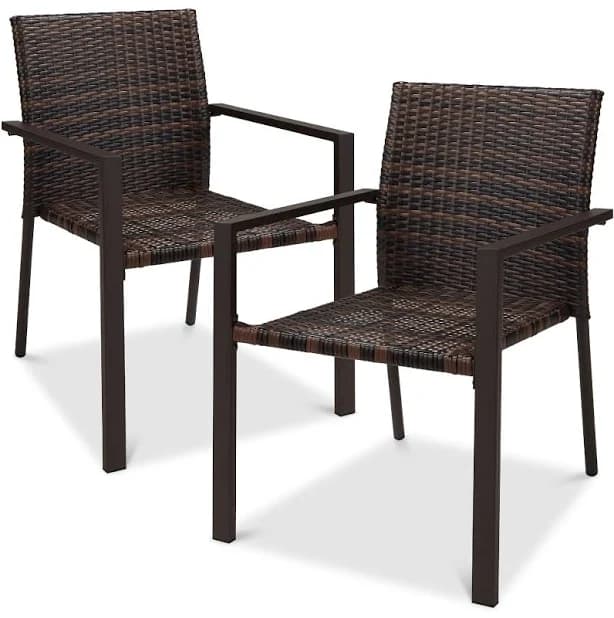 Best Choice Products Set of 2 Wicker Chairs