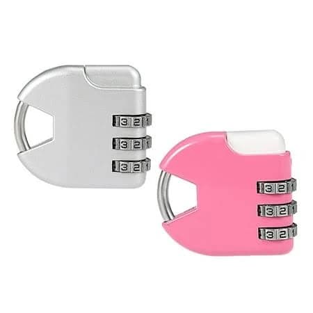 2pcs 3 Digit Combination Padlock
