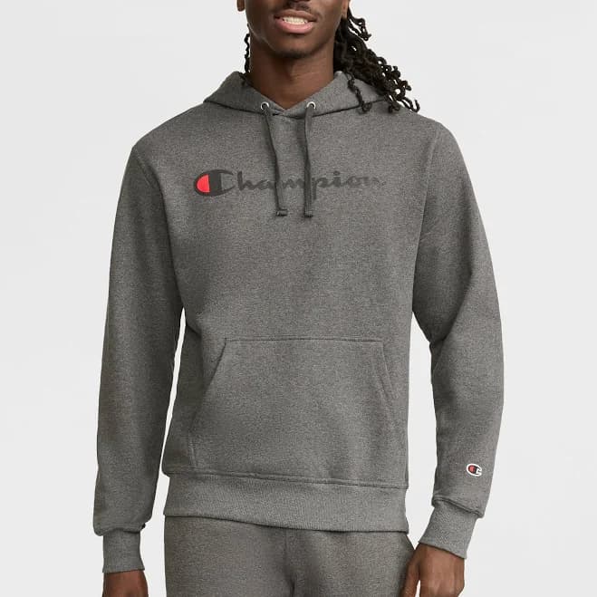 Champion Men's Powerblend Full Script Hoodie