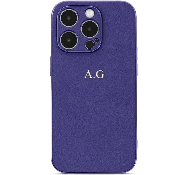 Purple Textured iPhone Case iPhone Pro letters