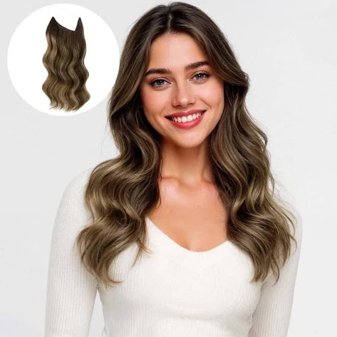 Caramel Blonde Balayage Wire Hair Extensions
