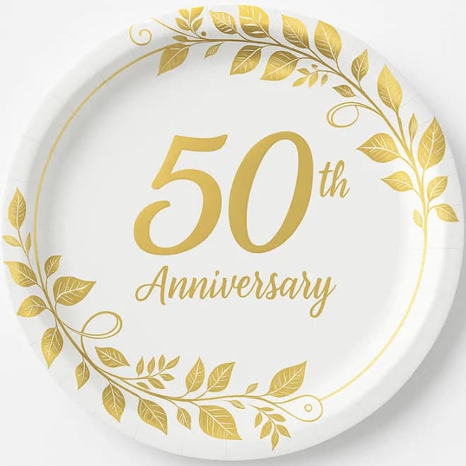 Amscan Collection Anniversary Plates