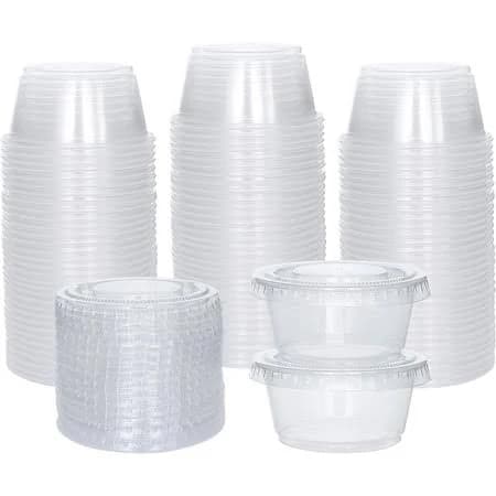 Galashield 2 oz Clear Plastic Portion Cups with Lids