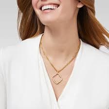 Julie Vos - Odette Pendant Gold Cubic Zirconia | The Good Life Boutique