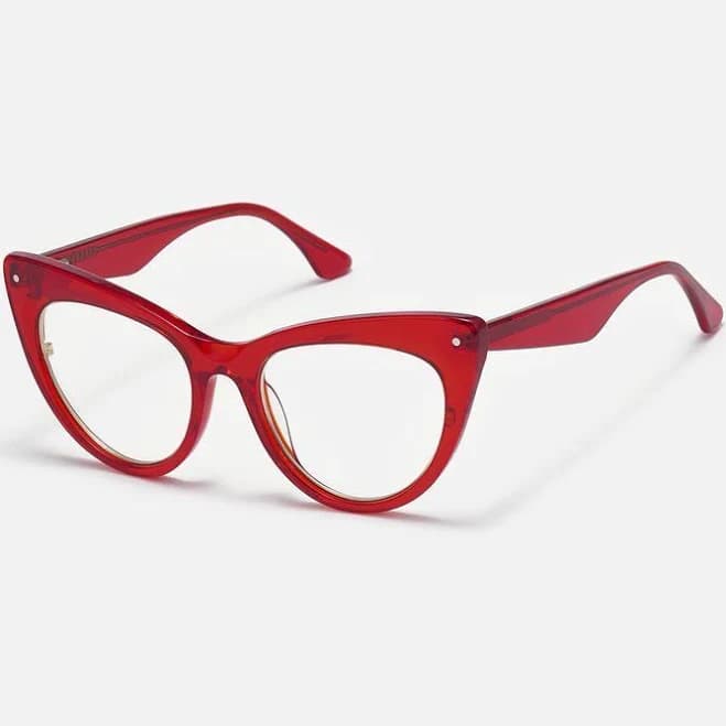 Vooglam Cat Eye Red Trendy Eyeglasses Frames