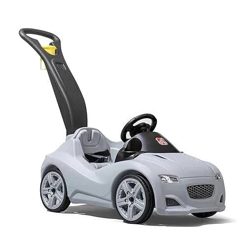 Whisper Ride Cruiser Kids Push Car, Ride On Toy, Stroller Substitute, Includes Seat Belt & Horn, Made of Durable Plastic, Max Weight 50 lbs., For Todd