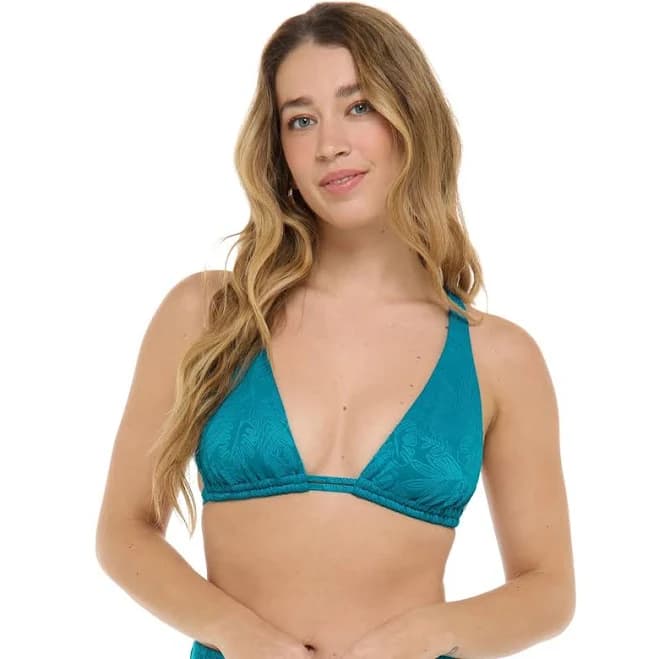 Lila Halter Triangle Top