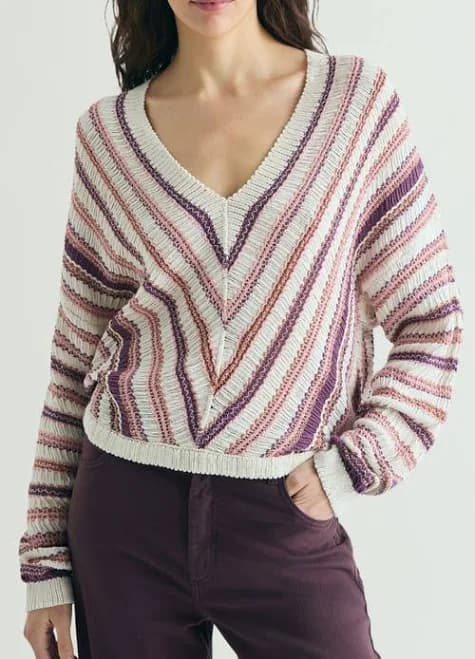 Scalpers Women's Striped Sweater