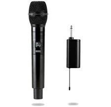 Wireless Microphone Cordless 16 UHF Frequencies Rechargeable Karaoke Stage Vocal