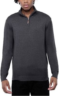 Spring + Mercer Men's Quarter Zip Mock Neck Sweater