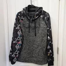 Black and Gray Geometric Hoodie