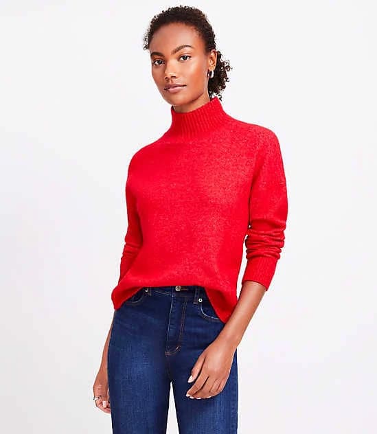 Women's Loft Modern Mock Neck Sweater