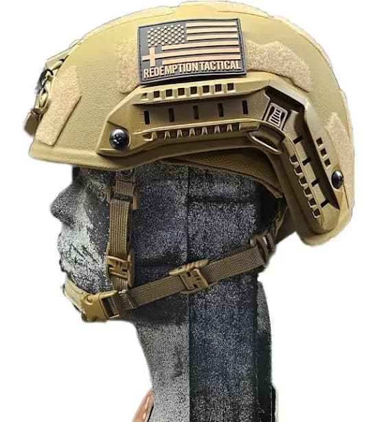 Ballistic Helmet – RT2 High Cut Level IIIA Tactical FAST Helmet with Arc Rails & NVG Mount by Redemption Tactical