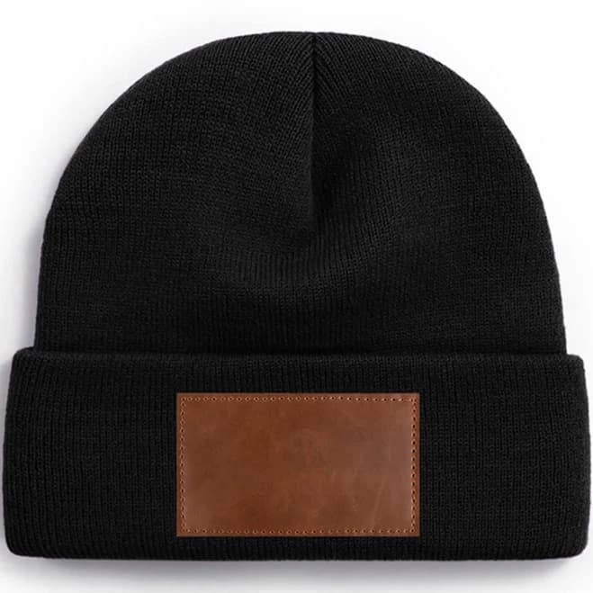 Knitted Rectangle Beanie Hat