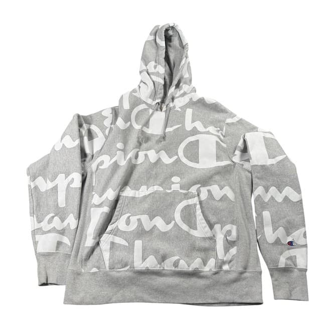 Champion Men's Reverse Weave Giant Script Hoodie