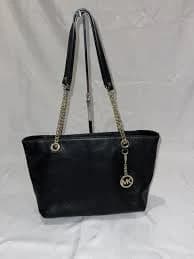 Michael Kors Shoulder Bag Black With Gold Chain Straps