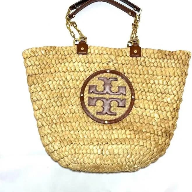 Tory Burch Ella Large Straw Tote