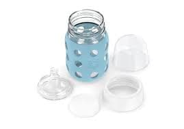Lifefactory 8oz Glass Baby Bottle - Denim (Blue) - Walmart.com