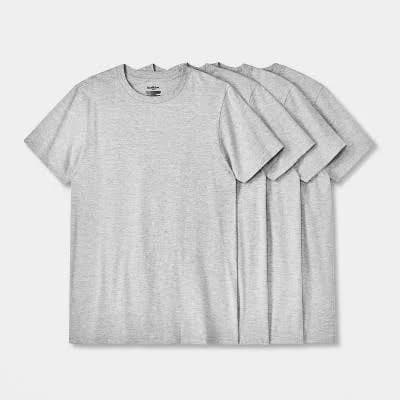 Men's 4+1 Bonus Pack Short Sleeve Crew Neck Undershirt