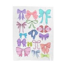 Pastel Bows Velveteen Plush Blanket: Preppy Coquette Nursery Throw - Etsy Israel