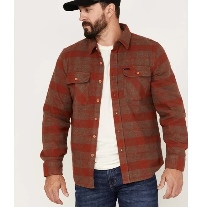 Brixton Men's Bowery Heavyweight Flannel Shirt