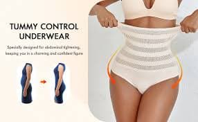 Uwufex High Waisted Tummy Control Shapewear Panties for Women Body Shaper Slimming Briefs Butt Lifting Underwear Girdle (US, Alpha, XX-Large, Regular, Regular, Beige) at Amazon Women's Clothing store
