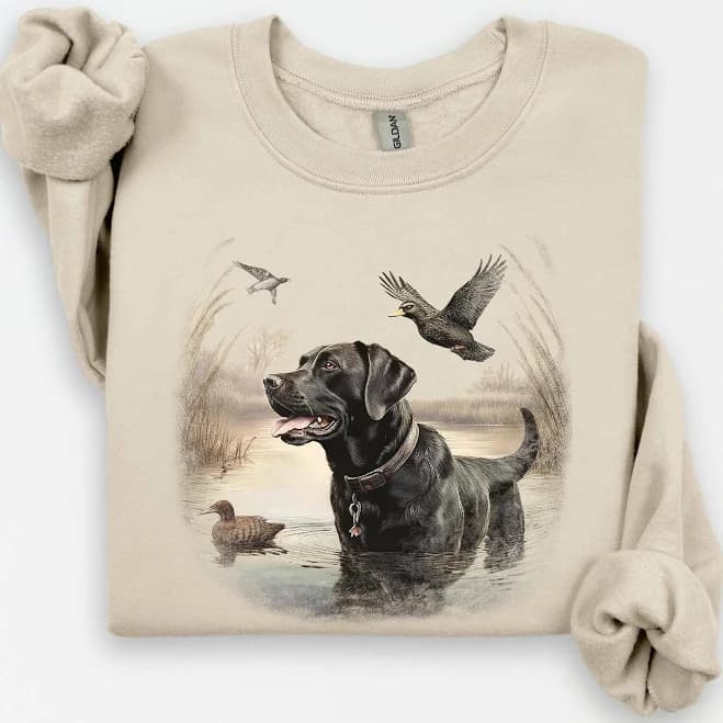 Retro Boho Lab Mallard Duck Sweatshirt