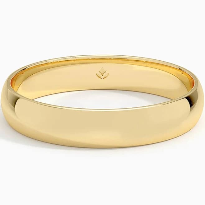 Men's Gold Slim Profile 4mm Wedding Ring