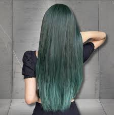 Long Straight Dark Green Synthetic Wig With Bangs, Heat-resistant Natural Looking Wig,daily Wig, Valentine's Day Gift, Gift for Her - Etsy