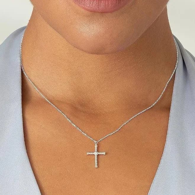 Dainty Cross Charm Necklace