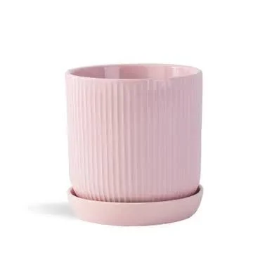 Fluted Cylinder Pastel Pink 7" (Regular)