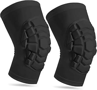 LUODITO Wrestling Knee Pads for Kids Youth Adult, Knee Compression Sleeve for Basketball Volleyball Football, 1 Pair Short Knee Pads Sleeves ((#2) Black-2pcs,Small)