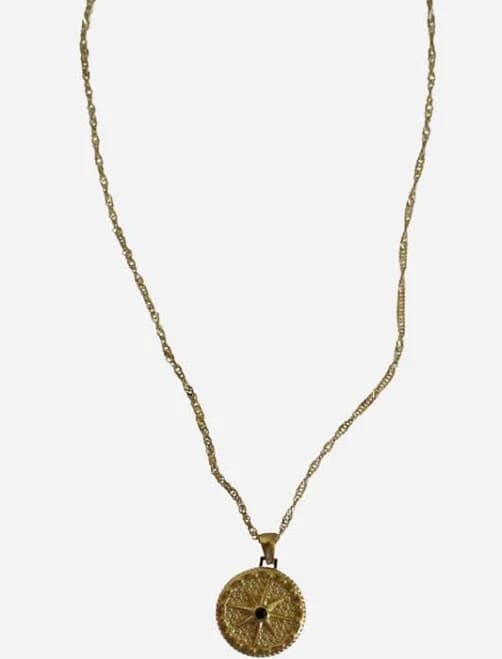 18K Black Star Pendant Necklace