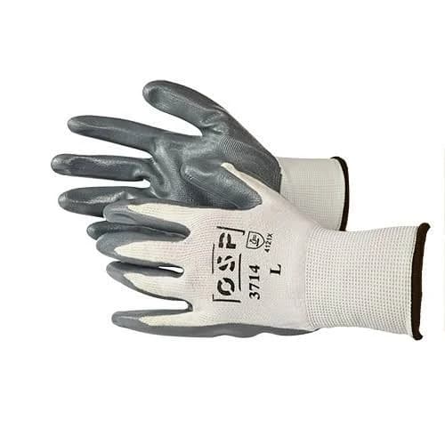 GL3810 Series Nitrile Coated Knitted Glove, Gray & White