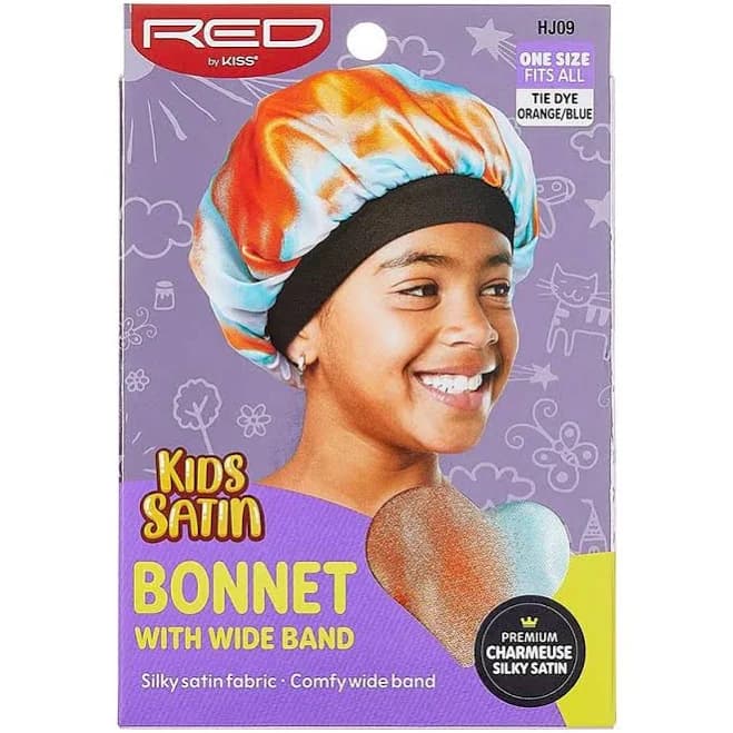 Red by Kiss Kids Satin Wide Band Bonnet