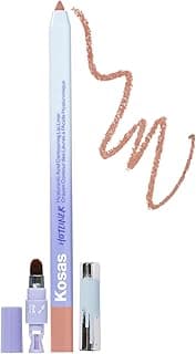 Hotliner Retractable Lip Liner Pencil with Built-In Brush & Sharpener - Easy Contouring, Hydrating, Long-Lasting - Pigmented Creamy Texture for Plumping Lips - Hyaluronic Acid & Konjac -100