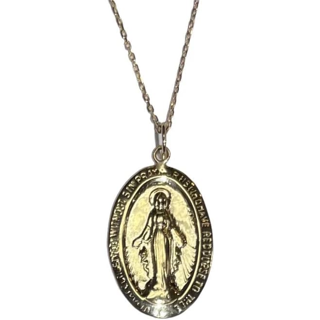 Miraculous Mary Medallion Gold